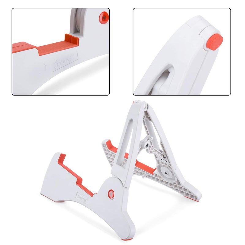 Juarez JRGS300WH Premium Foldable Guitar Stand – Compact, Lightweight (288 g), ABS Build with Silicone Padding – Fits Acoustic, Electric, Bass, Mandolin - Image 4