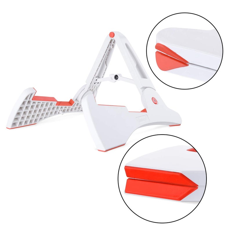 Juarez JRGS300WH Premium Foldable Guitar Stand – Compact, Lightweight (288 g), ABS Build with Silicone Padding – Fits Acoustic, Electric, Bass, Mandolin - Image 3