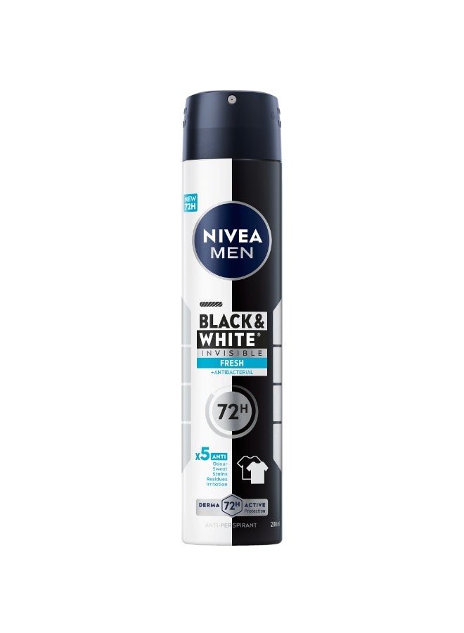 Nivea Black And White Invisible Antiperspirant Deodorant Fresh - Image 1