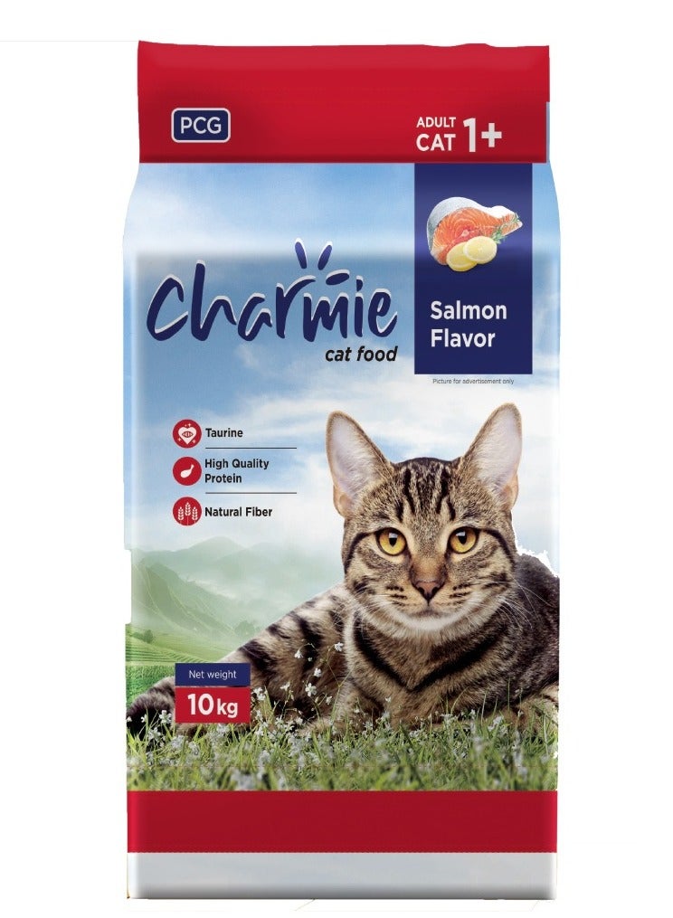 Charmie Dry Cat Food Salmon Flavor 10 kg - Image 1