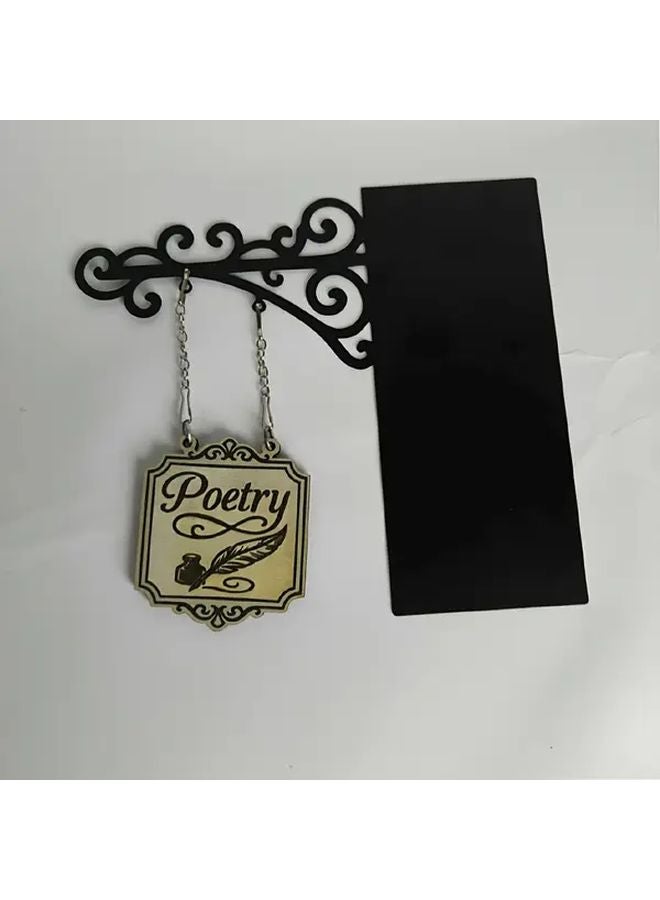 Halloween Themed Dark Romance Metal Book Nook Leaf Model Bookshelf Decor - Image 1