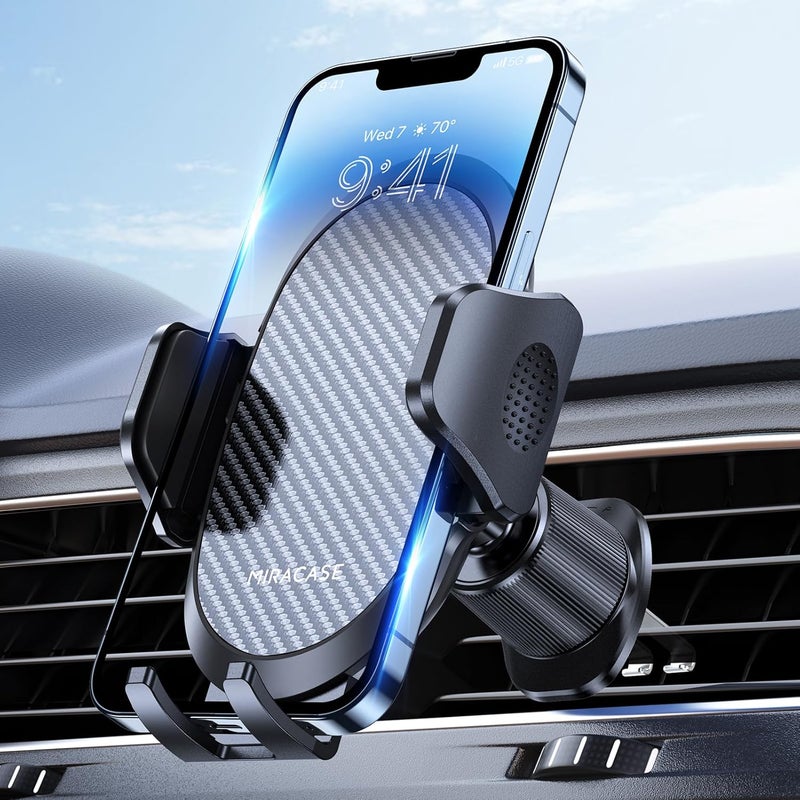Miracase 2025 Car Phone Holder - Double Steel-Hook Air Vent Mount with 360° Rotation - Image 1