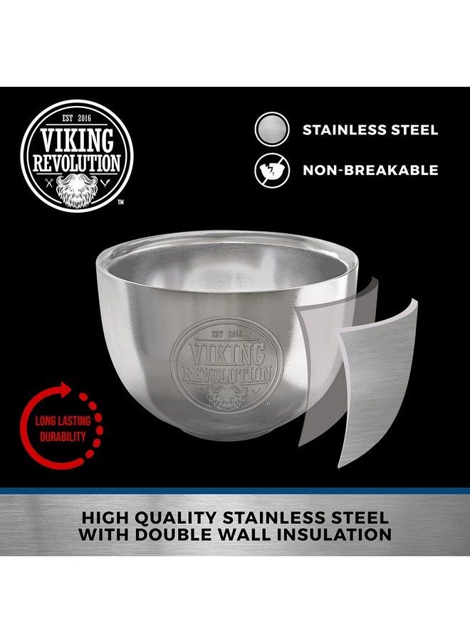 Viking Revolution Stainless Steel Shaving Soap Bowl Shaving Mug For Shave Cream & Soap Double Layer Unbreakable Shaving Cup For Wet Shave  - Image 4