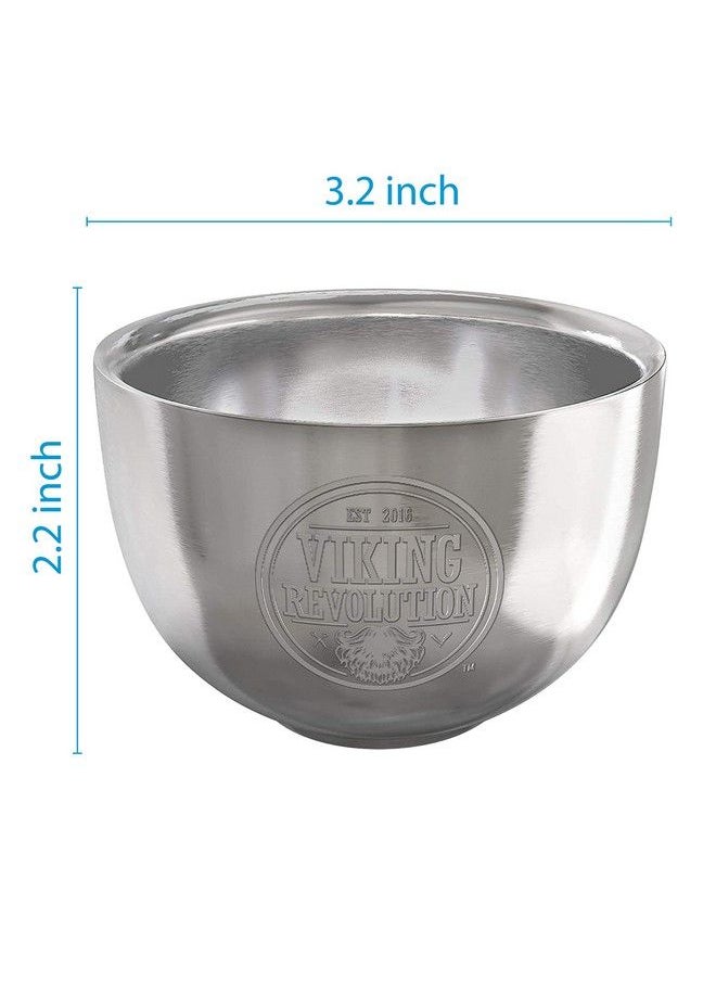 Viking Revolution Stainless Steel Shaving Soap Bowl Shaving Mug For Shave Cream & Soap Double Layer Unbreakable Shaving Cup For Wet Shave  - Image 3
