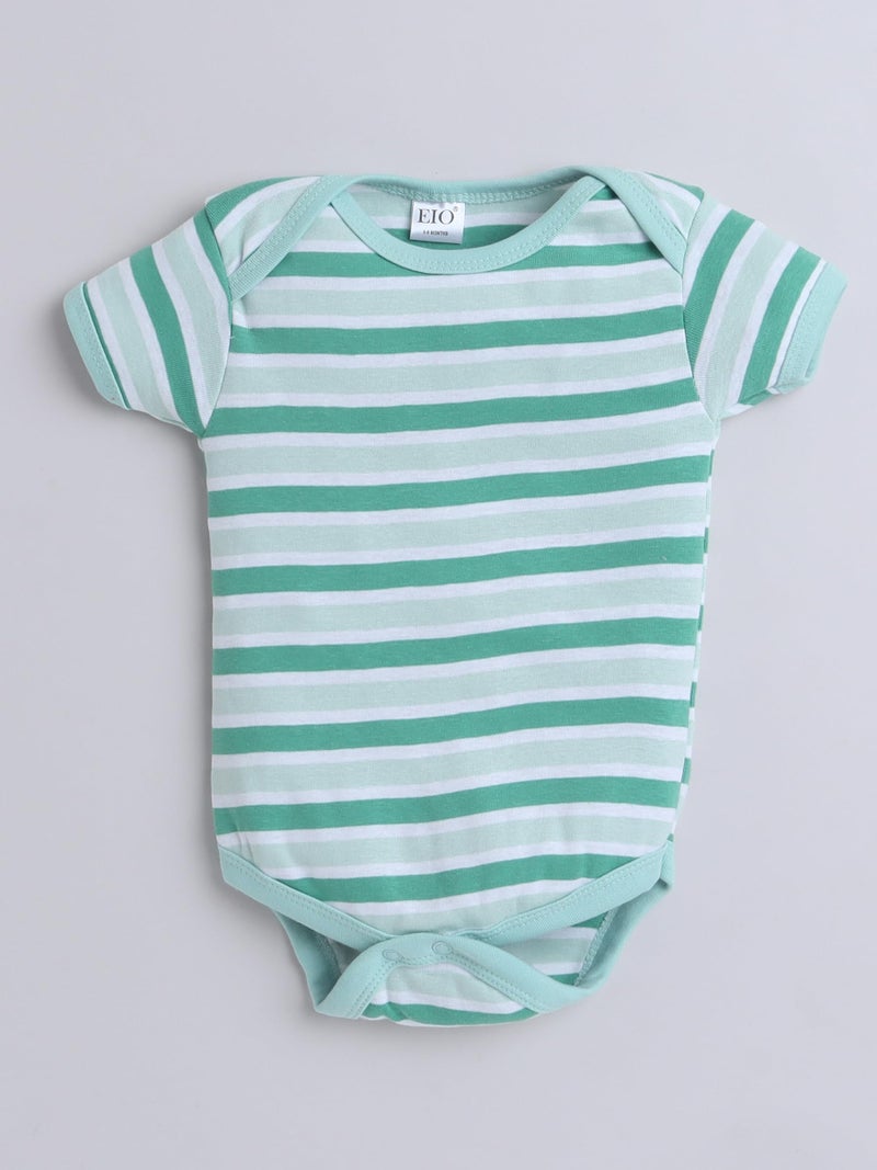 EIO Newborn Baby Cotton Romper Sleepsuit | Half Sleeve Jumpsuit Bodysuit for Boys & Girls | Soft Breathable Baby Clothes Combo Pack - Image 3