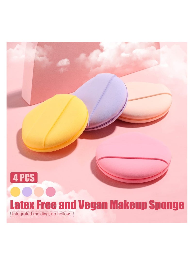 BS Mall 4 PCS Foundation Sponge Blender Sponge for Liquid, Cream, And Powder (Pink/Rose Red/Yellow/Purple) - Image 5