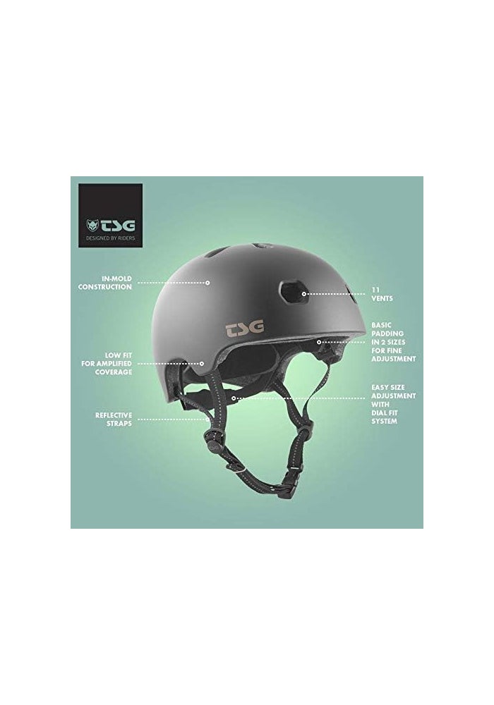 TSG Meta Skate & Bike Helmet with Dial Fit System - Satin Oxblood - Image 3