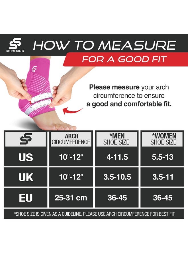 SS SLEEVE STARS Sleeve Stars Ankle Brace for Sprained Ankle, Plantar Fasciitis Relief Ankle Support for Women, Ankle Compression Sleeve w/ Strap (Single/Hot Pink)  - Image 5