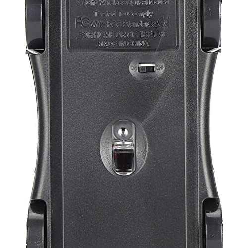 DIMU Laptop Mouse, Wireless Mouse Mini Car Shape Professional Optical Positioning with USB Receiver for Laptop for Computers for Office(Black) - Image 2