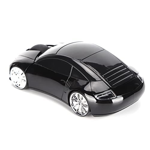 DIMU Laptop Mouse, Wireless Mouse Mini Car Shape Professional Optical Positioning with USB Receiver for Laptop for Computers for Office(Black) - Image 1