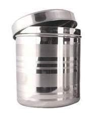 Shopsidex Stainless Steel Dabba Container box contanier food storage container cookies jar storage moong daal namkeen sugar atta (1 litter) - Image 3