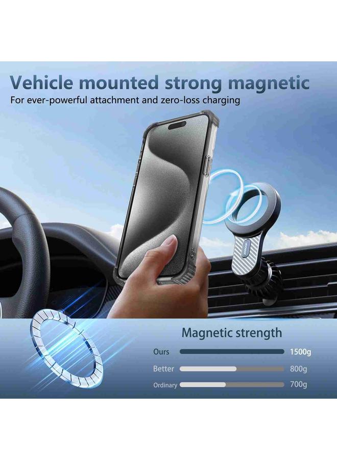 اس-توب جراب هاتف مغناطيسي شفاف من ماج سيف لهاتف آيفون 12 برو ماكس - Image 4