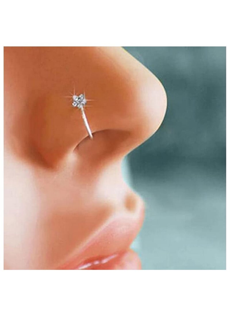 Generic - One Piece Ear Cuff Earrings Piercing nose Women Charming Non Piercing Cartilage Ear Clip Without Pierced Earrings Silver Color - Image 1
