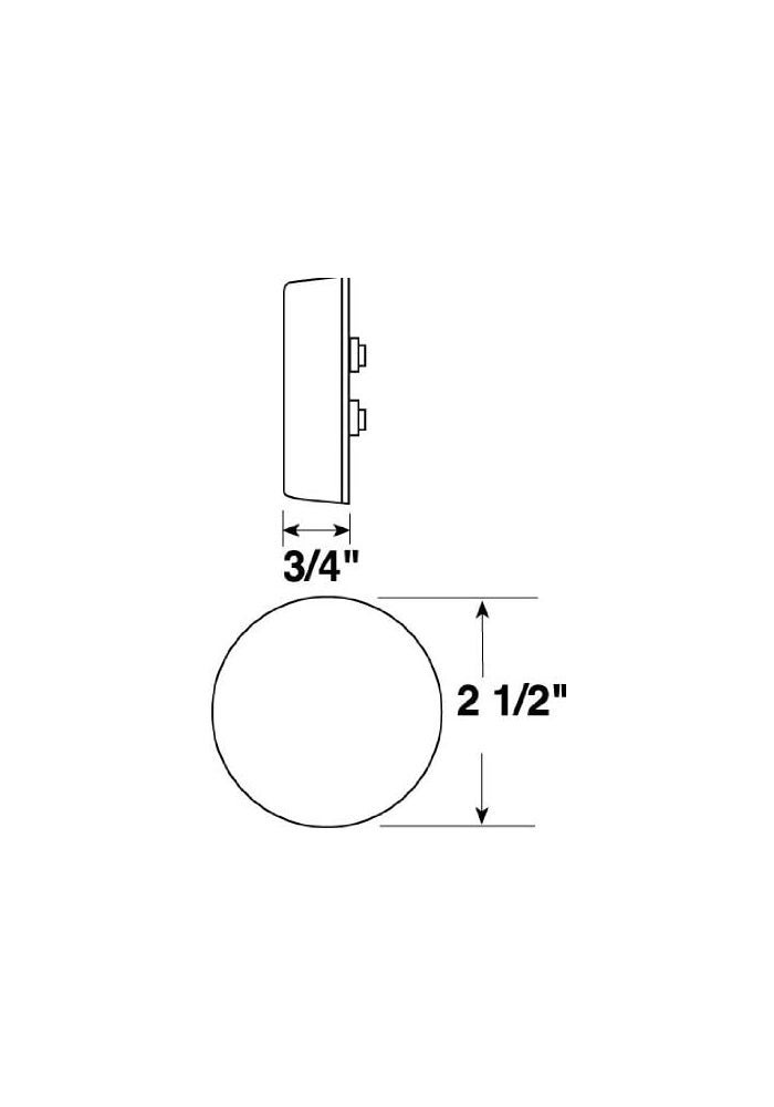 Peterson Manufacturing 143R Red 2.5" Round Clearance/Side Marker Light - Image 2