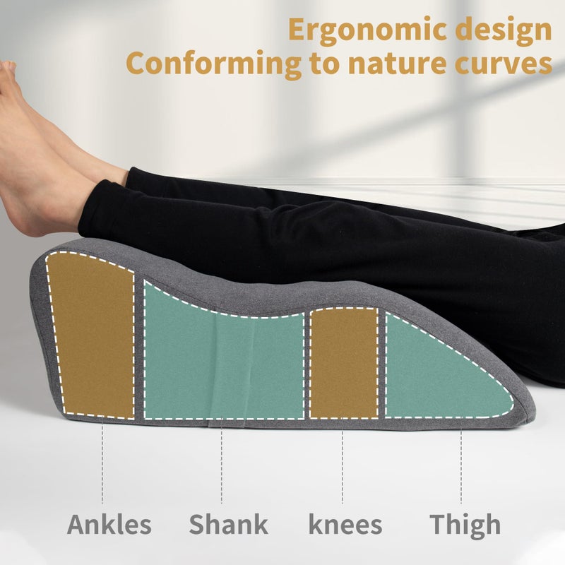 itcozy Leg Elevation Pillow with Soft Memory Foam, Wedge Pillow for Reading, Rest, Surgery, Relieves Back, Swelling, Hip, Knee Pain and Improves Blood Circulation - Image 3