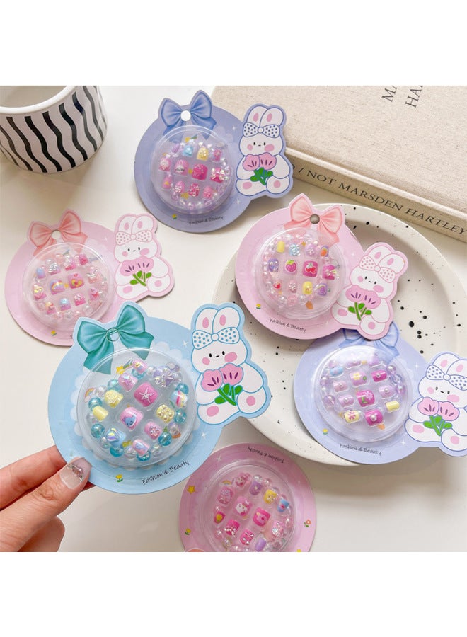 Children's Nail Stickers Exquisite Bracelet Nail Stickers Suit Cartoon Pattern Nail Patch Dress Accessories Toys Wholesale-Color:Hadkids Nail Art Stickers Bracelet Mixed Hair  - Image 5