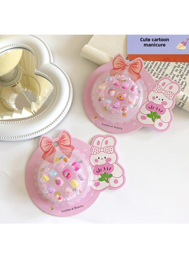 Children's Nail Stickers Exquisite Bracelet Nail Stickers Suit Cartoon Pattern Nail Patch Dress Accessories Toys Wholesale-Color:Hadkids Nail Art Stickers Bracelet Mixed Hair  - Image 4