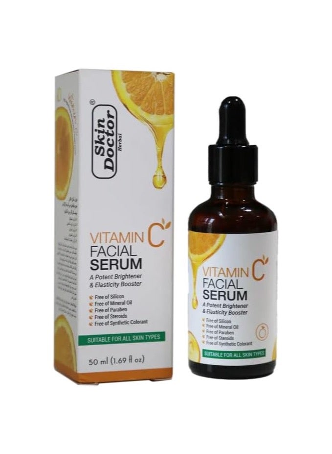 Skin Doctor Vitamin C Facial Serum, 50ml, Brightening and Elasticity Booster, All Skin Types