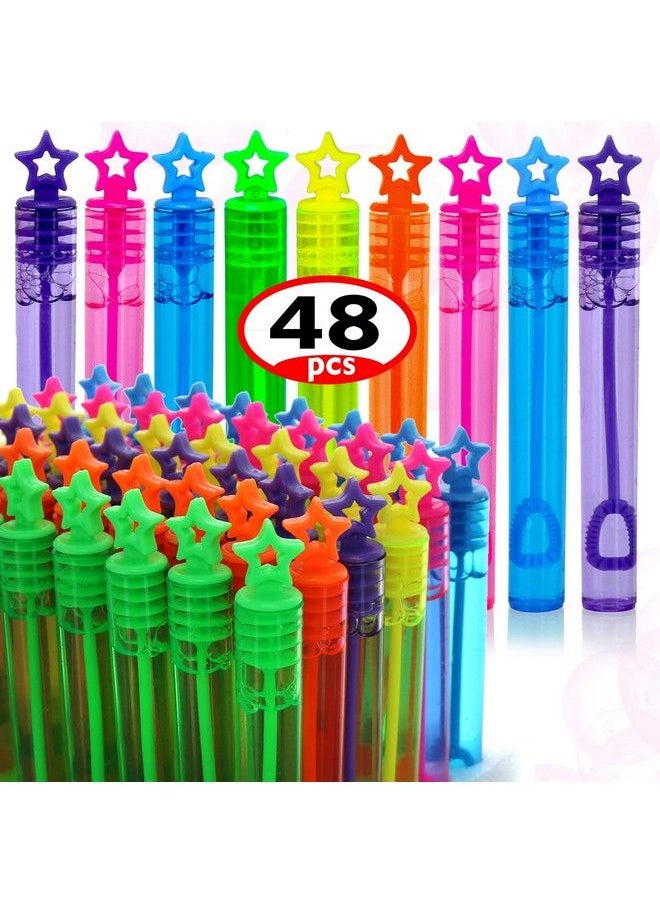 GiftExpress 48 Pcs Mini Star Bubble Wands Assortment Color Perfect Wand Bubble For Wedding Favor Anniversaries Party Favors Birthday Party Bubbles Fun Toys For Girls And Boys  - Image 2