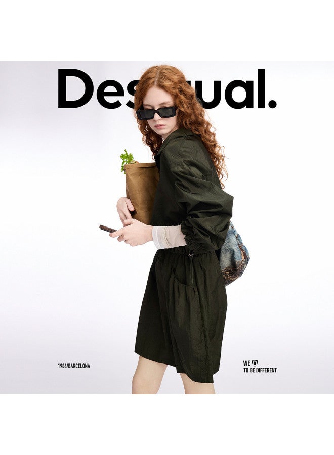 DESIGUAL spring-summer 2025 New Embroidered Cuff Flounce Design Elastic Waist Dress - Image 2