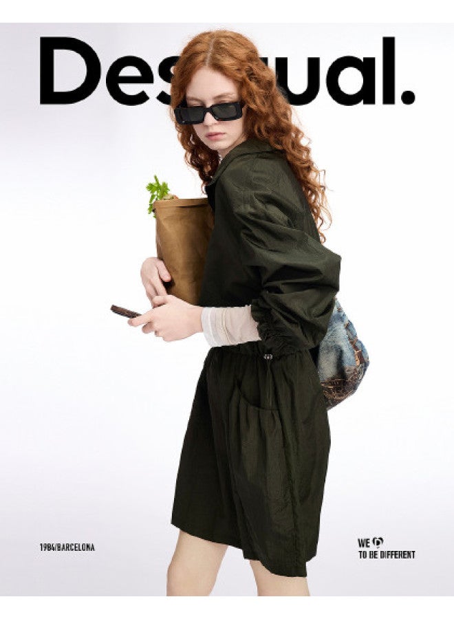 DESIGUAL spring-summer 2025 New Embroidered Cuff Flounce Design Elastic Waist Dress - Image 1