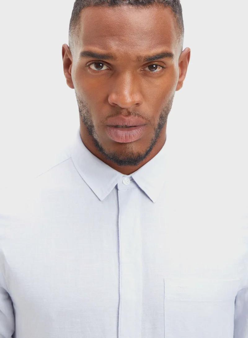 CALVIN KLEIN Linen Regular Fit Shirt