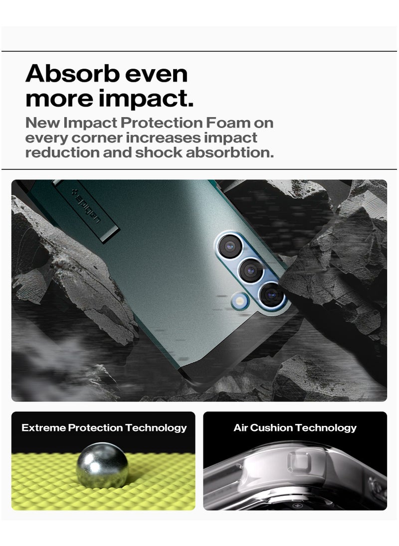 Spigen Tough Armor MagFit for Samsung Galaxy S25 Case Cover with MagSafe (2025) - Abyss Green  - Image 5
