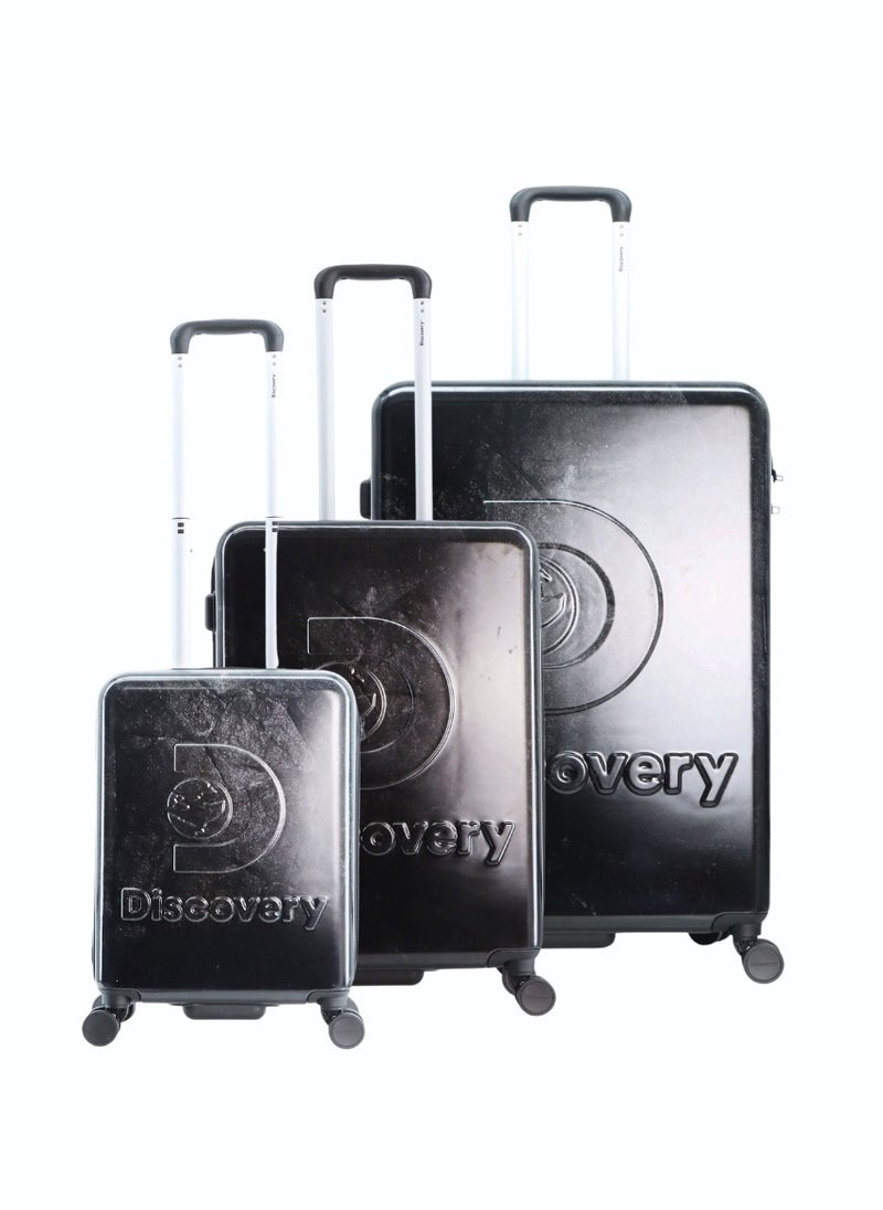 Discovery Stone ABS Hard Shell Suitcase Set Black, Durable Lightweight Travel Luggage, 4 Double Wheel 3pcs Trolley Bag with TSA Combination Lock (20+24+28 Inch). - pzsku/Z081341CFDD5C051DF54BZ/45/_/1720624273/bdb156fe-ff5d-4f42-880f-d248b2965281