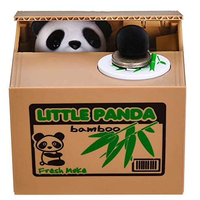 HmiL-U Panda Stealing Money Bank, Piggy Bank for Kids, Coin Bank for Money Saving, Automatic Stealing Money with English Speaking, Creative Gift - Image 4