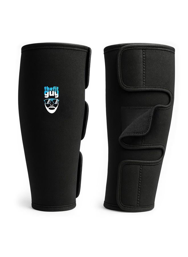 THEFITGUY Weightlifting Deadlift Shin Guards, EasyWear - No Need to Take Off Shoes, Wear Over Skin, Socks, Training Pants and Tights, Ultimate Shin Protection (Pair) - Image 1