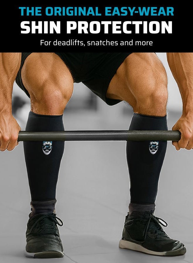 THEFITGUY Weightlifting Deadlift Shin Guards, EasyWear - No Need to Take Off Shoes, Wear Over Skin, Socks, Training Pants and Tights, Ultimate Shin Protection (Pair) - Image 2