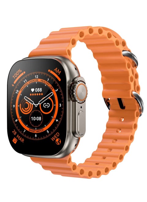 Watch 8 Z66 Ultra Smart Watch Unisex Series 49mm 2 Inch Amoled Bluetooth Calling Health Fitness And Sports Watch Orange
