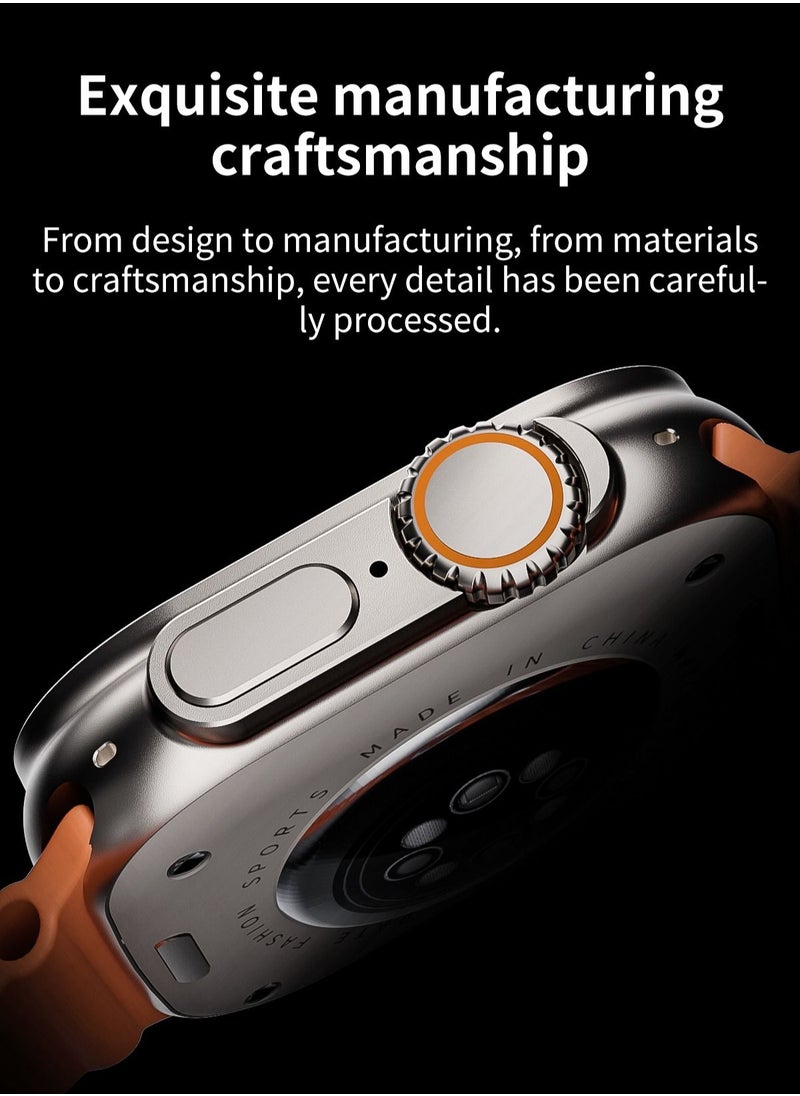 OQUERA - Watch 8 Z66 Ultra Smart Watch Unisex Series 49mm 2 Inch Amoled Bluetooth Calling Health Fitness And Sports Watch Orange - Image 1