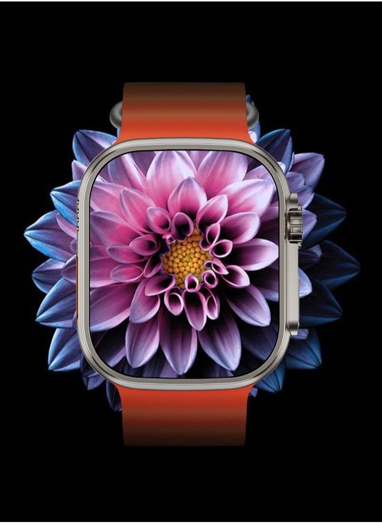 OQUERA - Watch 8 Z66 Ultra Smart Watch Unisex Series 49mm 2 Inch Amoled Bluetooth Calling Health Fitness And Sports Watch Orange - Image 1