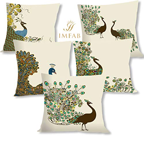 IM FAB IMFAB Digital Printed Canvas Cotton Cushion Covers 24X24 inches (Set of 5 pcs) - Image 2