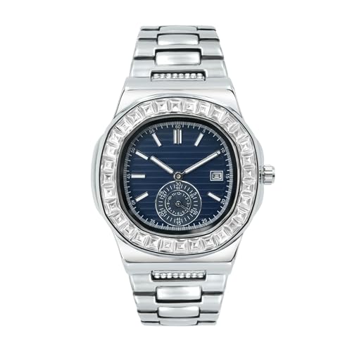 BARAMON Wrist Watches for Men, Nautilus Stainless Steel Quartz Movement Date Luxury Style Men's Luminous Hands Casual Business Watches - Image 1