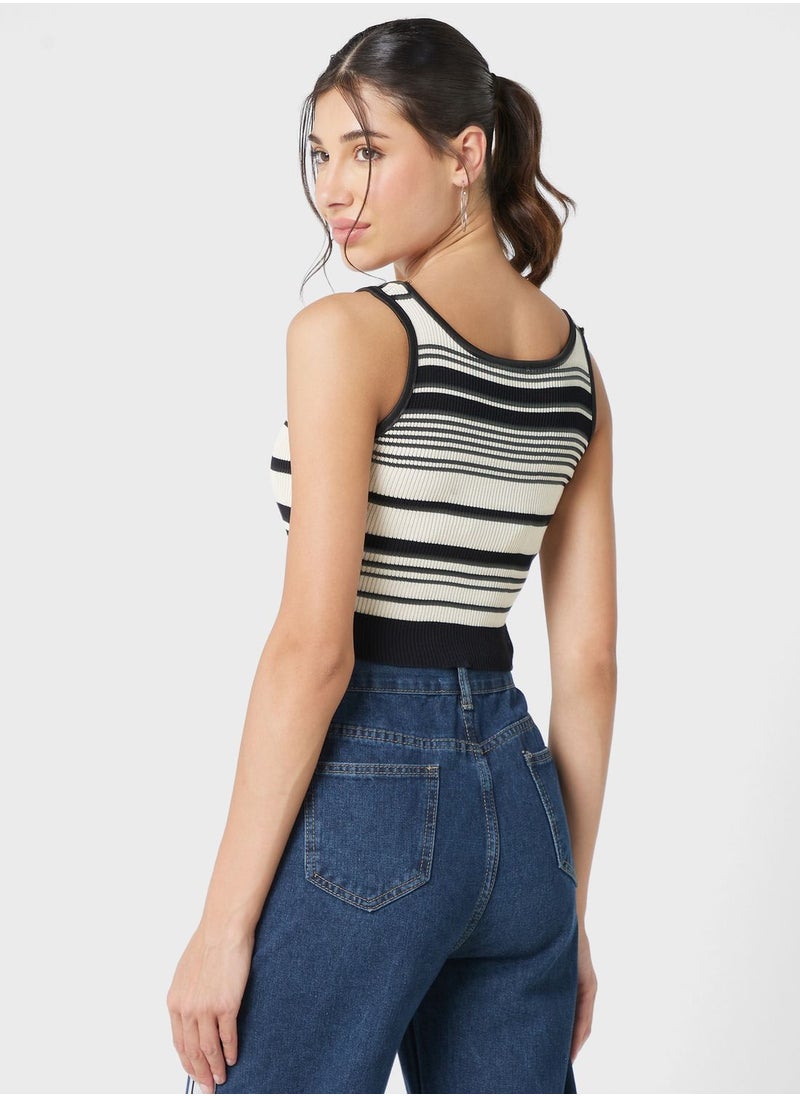 Ginger - Knitted Stripe Vest - Image 1