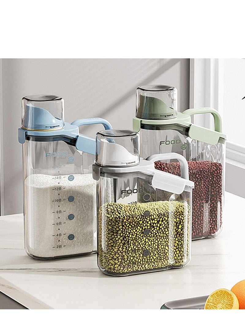 Sealed Pet Food Storage Container, Airtight Plastic Dog Food Storage Bucket With Measuring Cup And Handle Design - Image 3