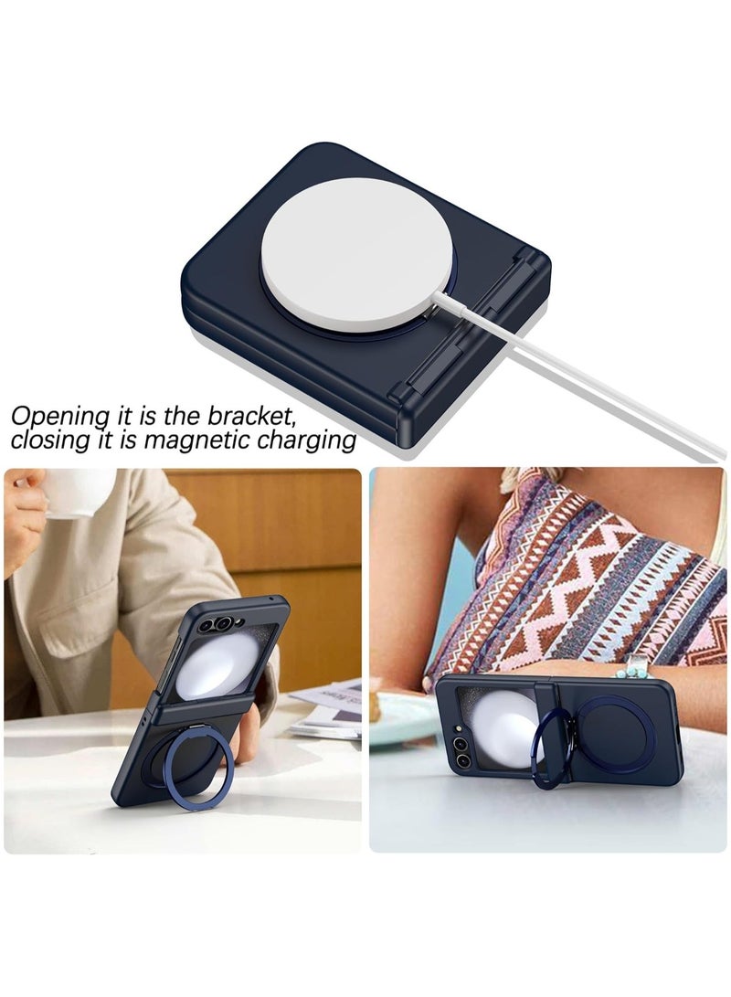 general Case for Samsung Galaxy Z Flip 6 (2024),Magnetic Anti-fall Phone Case with Ring Stand,Compatible with Wireless Charging,Ultra-thin Durable Protective Back Cover - Image 3
