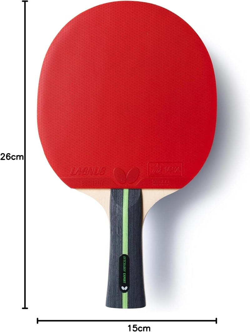 Butterfly Ovtcharov Expert Table Tennis Bat, Professional Table Tennis Bat for Advanced & Competition Players, ITTF Approved for Competitions, Extremely Grippy/Sticky Pads for Maximum Spin - Image 4