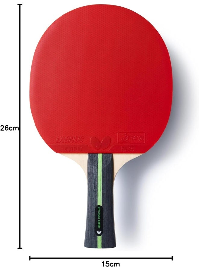 Butterfly Ovtcharov Expert Table Tennis Bat, Professional Table Tennis Bat for Advanced & Competition Players, ITTF Approved for Competitions, Extremely Grippy/Sticky Pads for Maximum Spin - Image 4