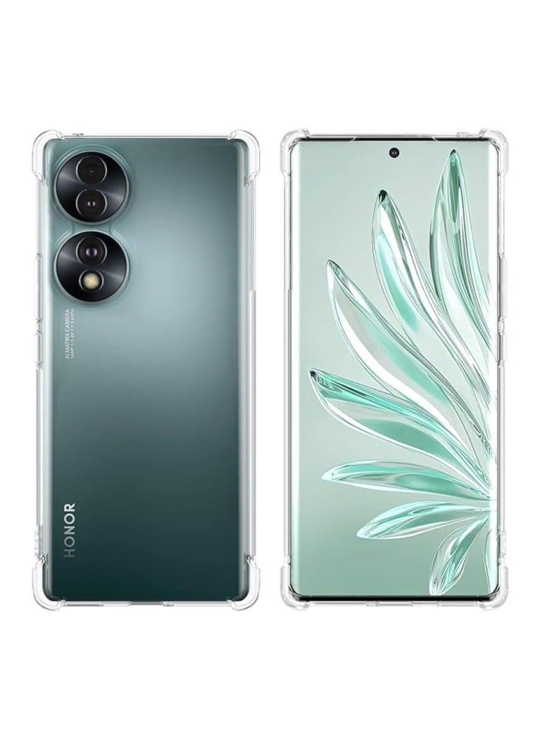 غطاء شفاف من HONOR X7B 5G ناعم من مادة TPU ومطاط السيليكون الشفاف وغطاء خلفي مقوى ممتص للصدمات لهاتف Honor X7b شفاف - Image 2
