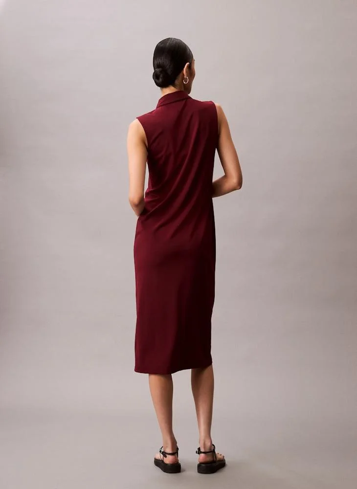 CALVIN KLEIN Sleeveless Midi Shirt Dress