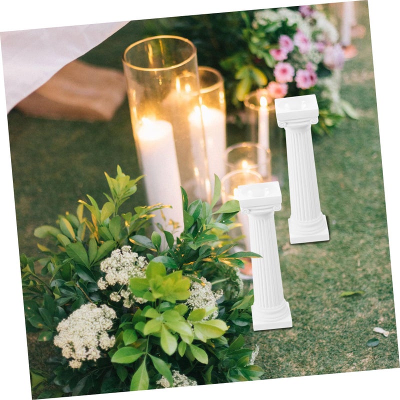 6 Roman Column Pillars Greek Pillar Arch Decor White Table Photo Prop - Image 3