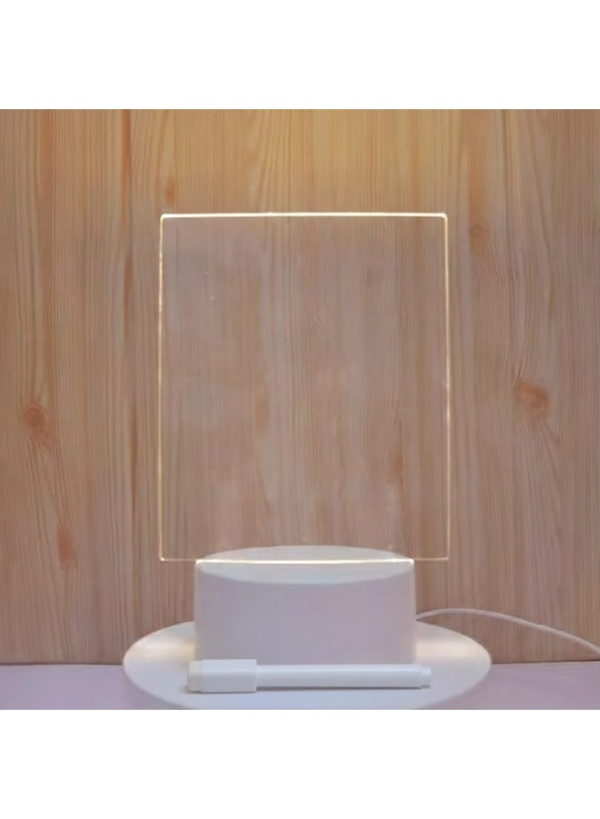 3D Creative LED Acrylic Message Board Night Light with Pen | Soft Warm Glow USB Powered Rewritable Writing Lamp for Birthday, Valentine & Holiday Gifts - Image 3