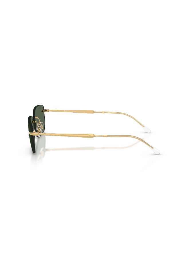 راي بان Unisex Ray-Ban RB3768 001/71 Unisex's Rimless Irregular Sunglasses - Lens Size: 56 mm - Image 3