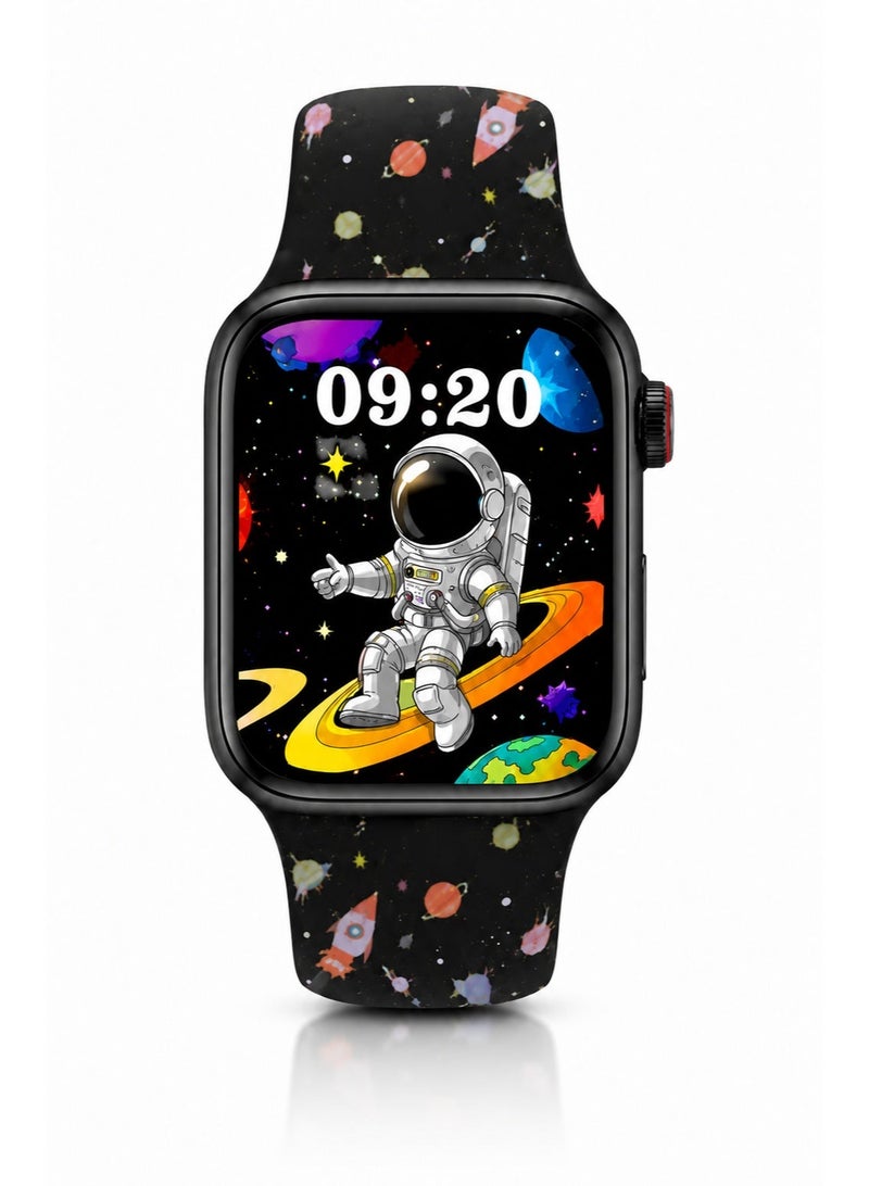 WISME Kids Smart Watch for Boys Ages 4-12, Black – Video Chat & Bluetooth Calling, Camera, Games, Big 1.78" HD Touchscreen, GPS Route Tracking, 10 Sport Modes, Fitness Tracker, SOS & 3 Interchangeable Silicone Straps (Wisme X67 Mini) - Image 1