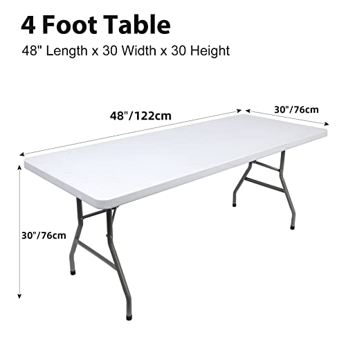BDDC 4ft Table Cover Fitted, Black Spandex Table Covers, Washable and Wrinkle Resistant Stretch Tablecloths Rectangle for Events, Wedding, Banquets, Parties - Image 4