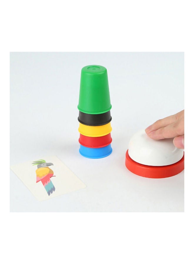 Quick Stacking Cups Game - 2-6 Players, 24 Color Cards, Puzzle Tabletop Challenge  - Image 5