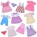 Digabi Alive Baby Doll Clothes 9 Sets Girl Doll Clothes Dress for 10 11 12 Inch Doll Doll Outfits Accessories for Baby Doll Girl Pretty Doll Cloth Handmade Girl Christmas Birthday Gift - Image 3